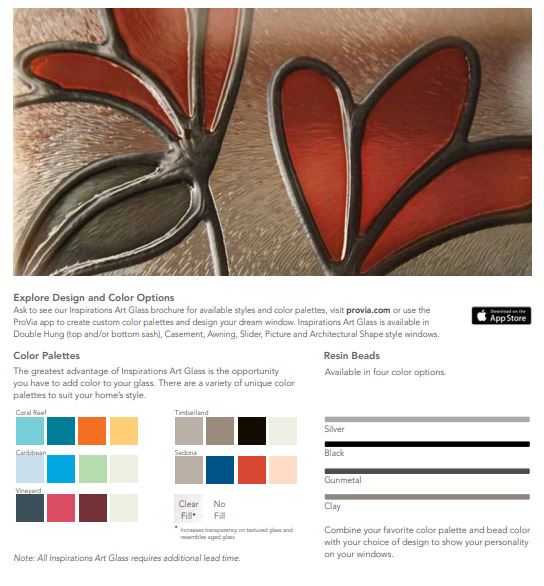 explore the options WITH INSPIRATIONS™ ART GLASS